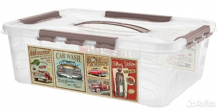 Ящик для хранения универсальный С замками И ручкой