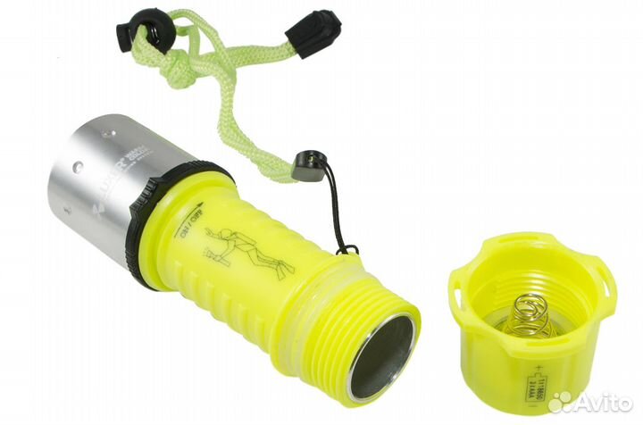 Фонарь водолазный Luxer XM-L желтый свет новый