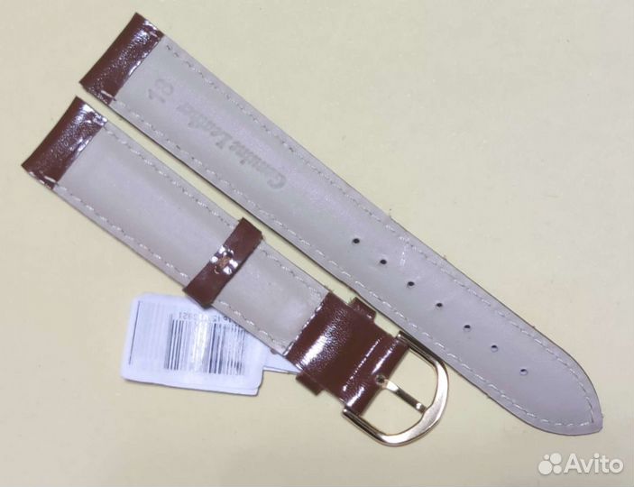 Ремешок д/часов 18мм кожа Straps Беларусь коричнев