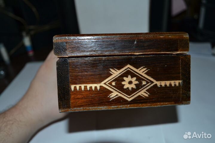 Шкатулка деревянная СССР 20,5х12