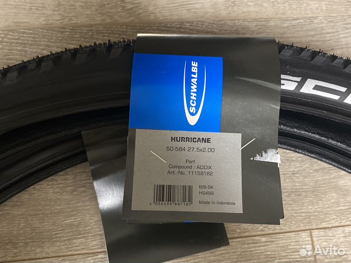 Покрышки велосипеда 27.5 Schwalbe hurricane