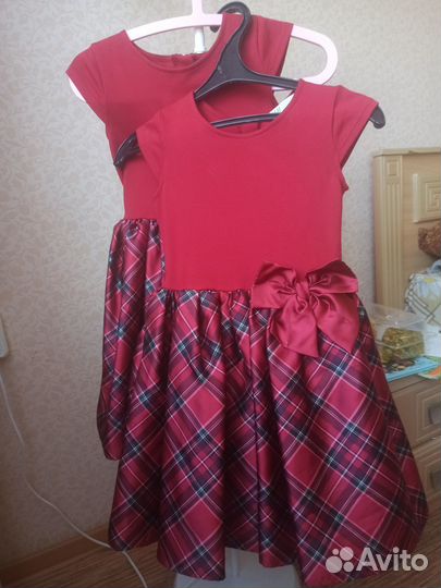 Платья праздничные для двойншек, р. 122-128