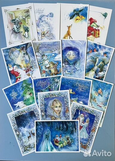 Набор авторских открыток с новогодними сюжетами