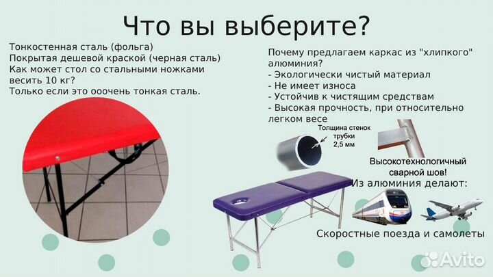 Массажный стол Комфорт 180/75