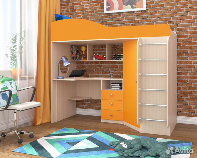 Кровать-чердак Кадет. Новая. Любые цвета