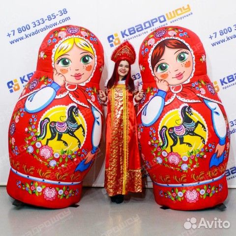 Надувная русская Матрёшка на Масленицу