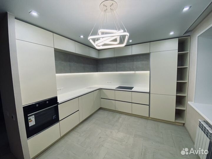 Кухня угловая без ручек. Рассрочка