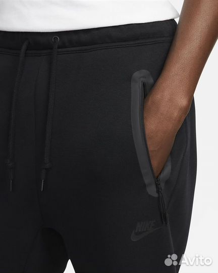 Nike Штаны tech fleece черные