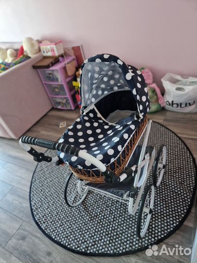 Детская коляска для кукол Wakart Моника Ретро