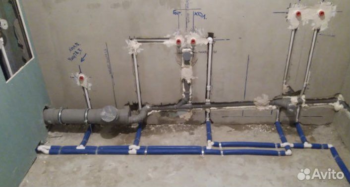 Канализация, водопровод, разводка воды, отопление