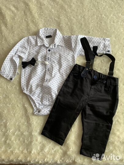 Нарядный костюм для мальчика с подтяжками