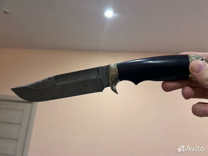 Нож туристический дамасская сталь
