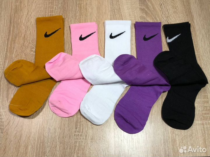 Носки женские Nike. Набор из 5 пар, средние