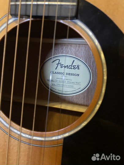 Электроакустическая гитара Fender