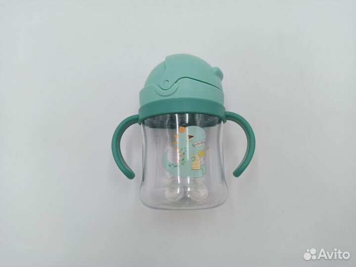 Бутылочка поильник детский с динозавром