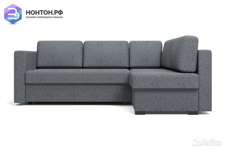 Диван угловой дельфин Джессика 2 серый