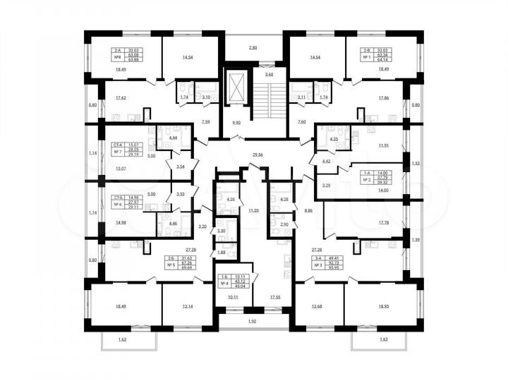 1-к. квартира, 39,3 м², 6/9 эт.