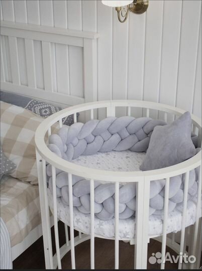 Бортики на круглую кроватку