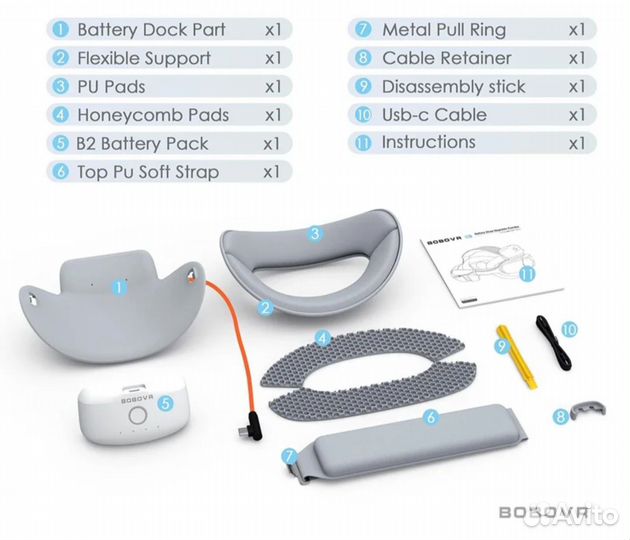 Крепление BoboVR M2+ для VR очков c аккумулятором