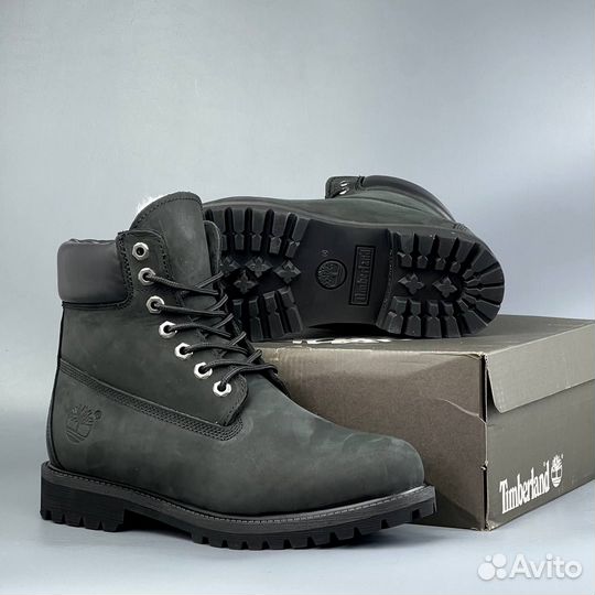 Ботинки Timberland Черные (Зима с мехом )