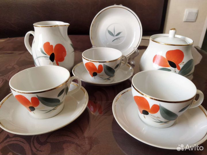 Чайный сервиз маки СССР
