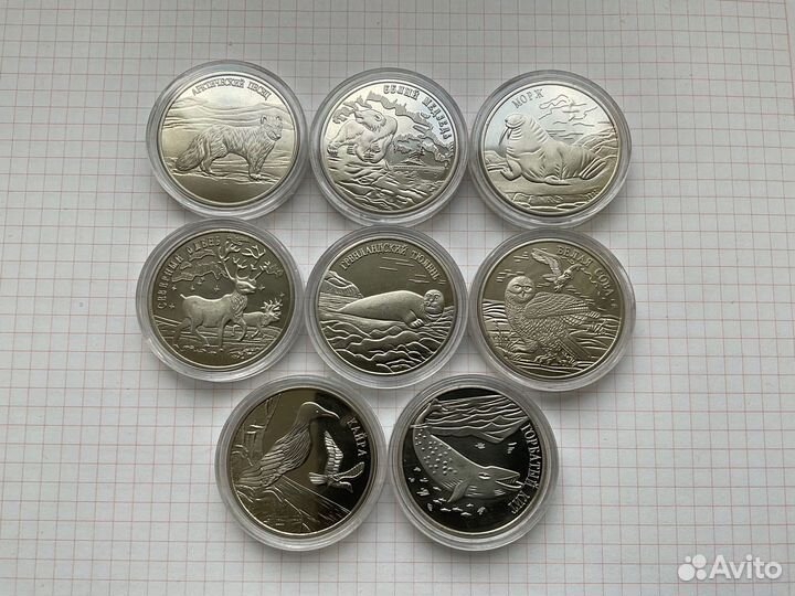 Монеты и жетоны Шпицберген Арктикуголь 1993-2013