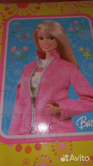 Книжка- мозаика, пазлы для девочек, Barbie