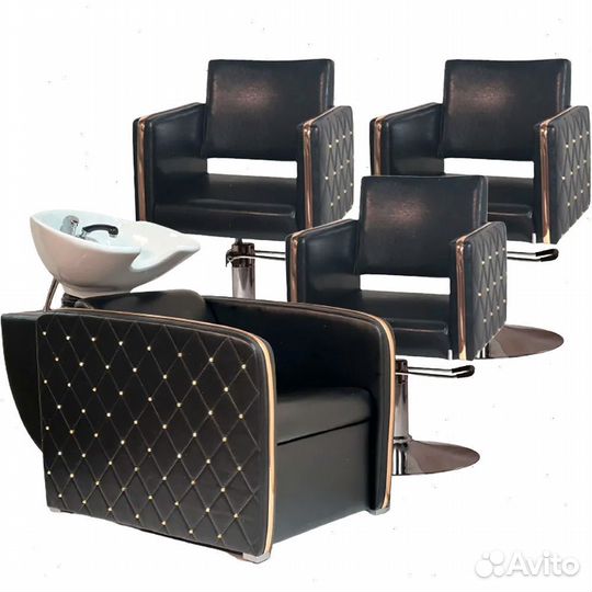 Парикмахерские кресла и комплект голдом с залатой