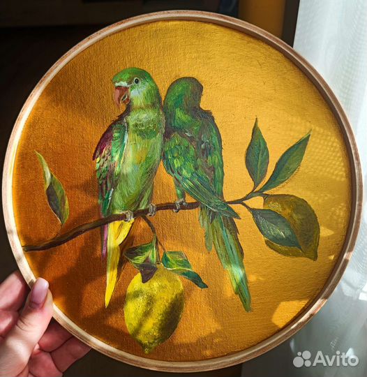 Картина маслом Оржеловый попугай