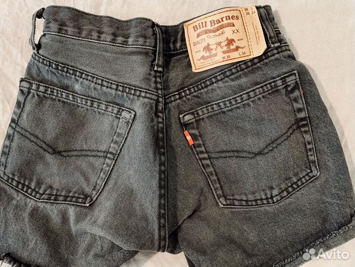 Чёрные винтажные шорты Bill Barnes