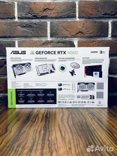 Видеокарта asus GeForce RTX 4060 Dual OC 8G White