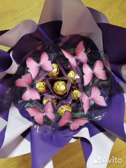 Сладкие букеты из конфет