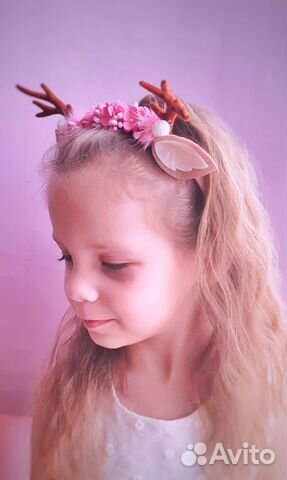 Ободок оленьи рожки для фотосессий