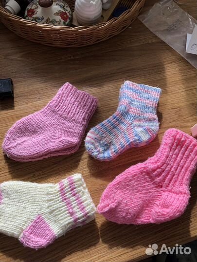 Носочки вязаные для новорождненных 0-12 мес
