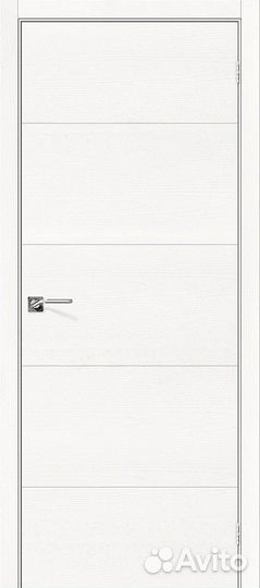 Межкомнатная дверь Арт-2.Н, глухая, Whitey 700x200