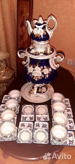 Электрический из тугоплавкого фарфора самовар