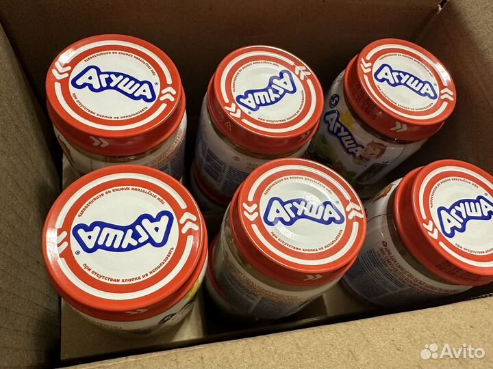 Детское питание фруктовое агуша 4 коробки