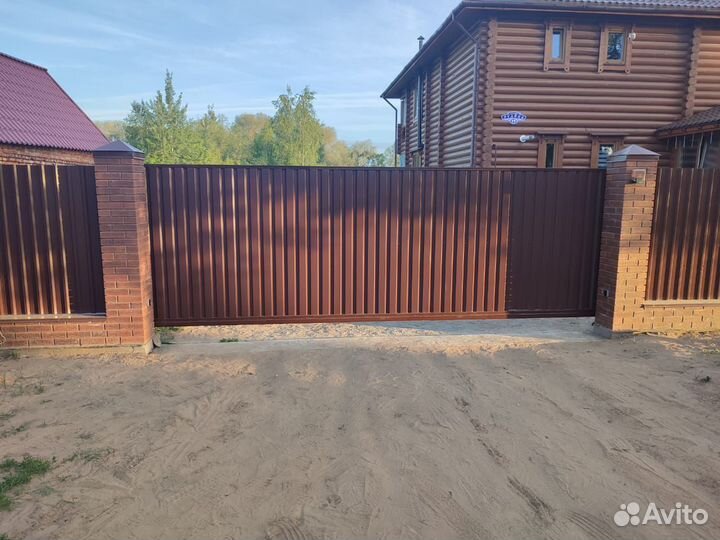 Ворота откатные в наличии на разные проемы