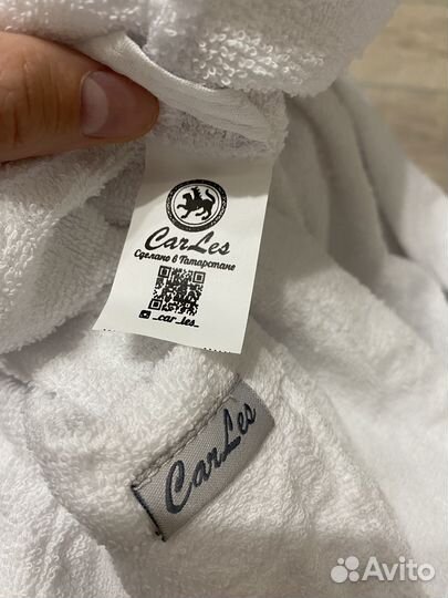 Банный комплект, халат и полотенце новое