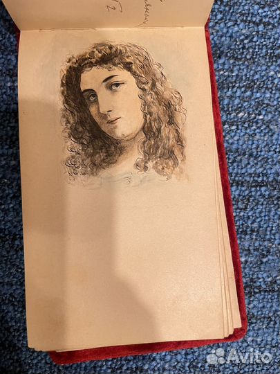 Старинная записная книжка с записями