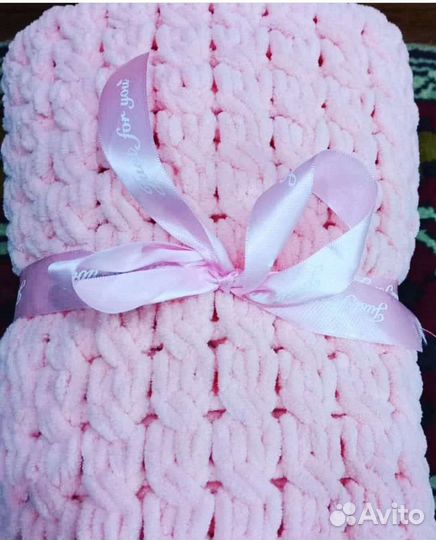 Плед из ализе пуффи