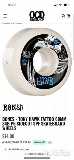 Колеса bones 84b(104A) 60mm + bones reds race