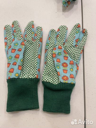 Хлопковые садовые (цветочные) перчатки parkside