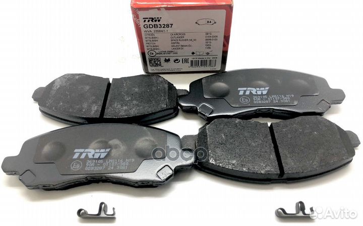 Колодки тормозные дисковые перед GDB3287 TRW