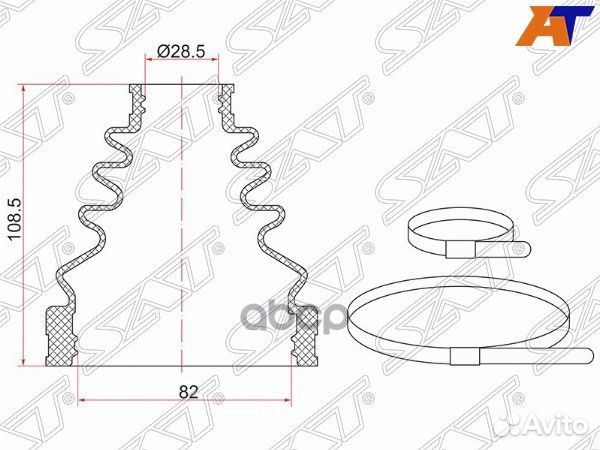 Пыльник шруса внутренний OEM toyota land cruise