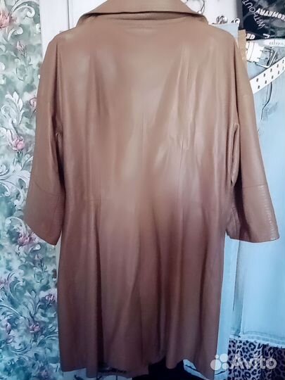 Кожаный плащ женский натуральная кожа