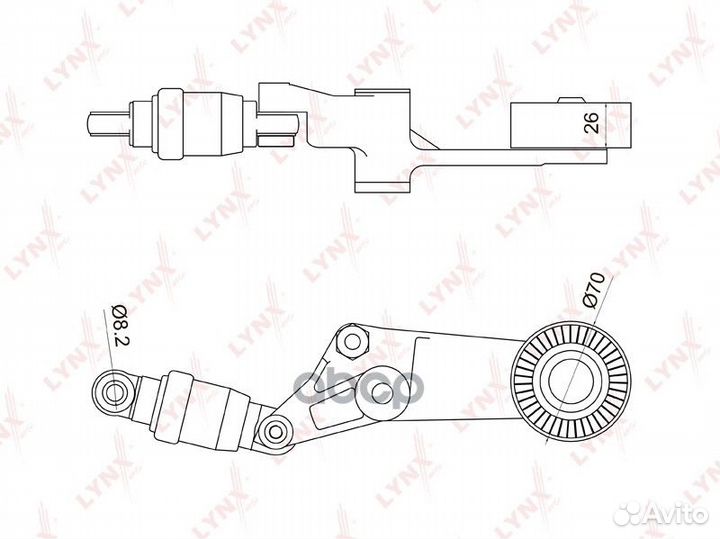 Натяжитель с роликом / приводной PT3044 lynxauto