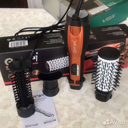 Фен - щётка 3 в 1, фен с вращающейся щеткой