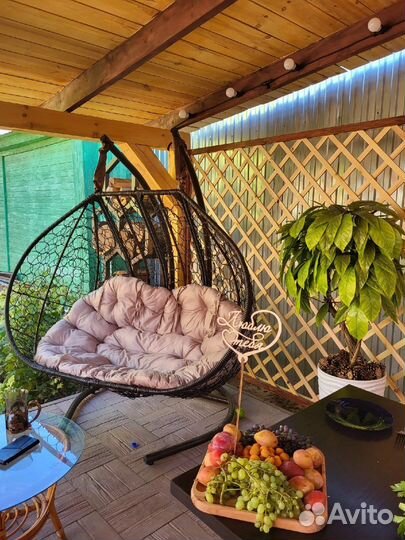 Кокон двухместный из ротанга