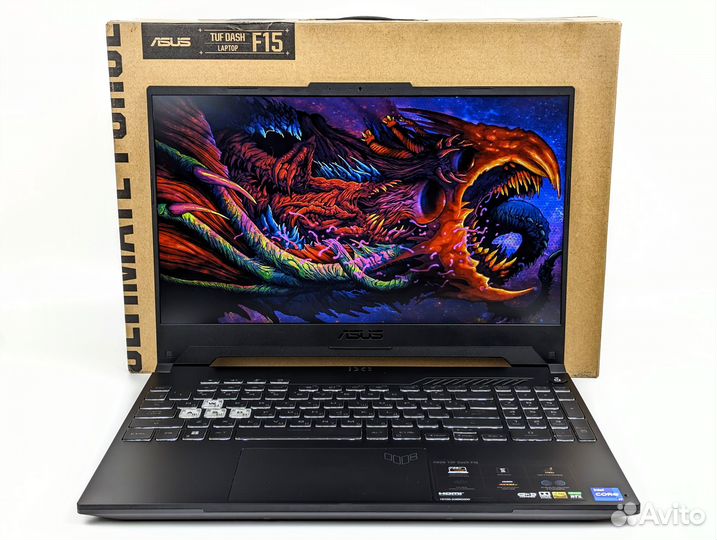 Игровой asus TUF I7-12650H/RTX3060/16GB/512GB/144H